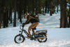 Winter biking in the snow with fat e-bikes